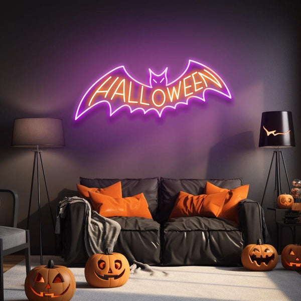 Halloween Bat Scary- LED Neon Sign