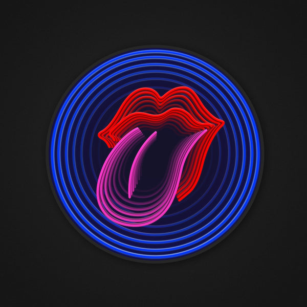 Lips & Tongue Infinity Mirror LED Sign - ageneon