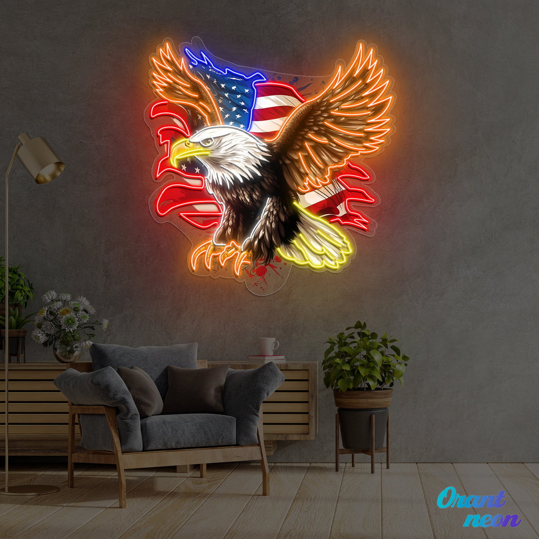 Patriotic Eagle - US Flag - ageneon