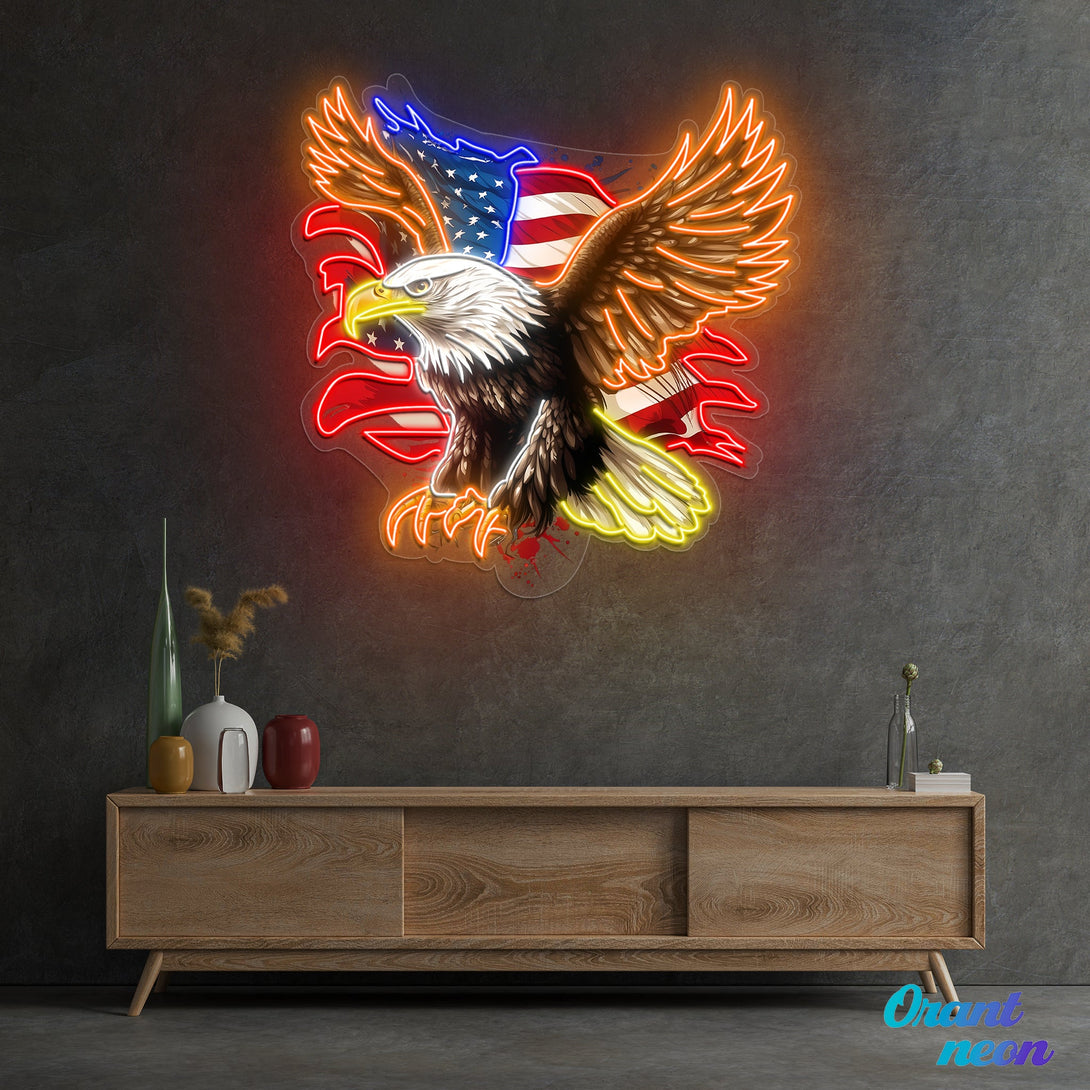 Patriotic Eagle - US Flag - ageneon