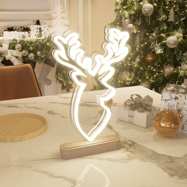 Christmas Moose Table Neon Sign