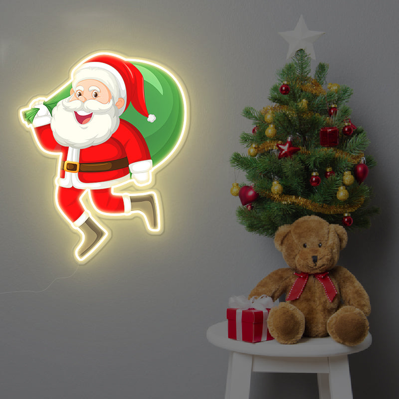 UV Printed Santa Neon Sign For Christmas - ageneon