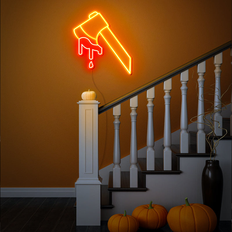 Bloody Ax Halloween Home Decor Neon Sign - ageneon