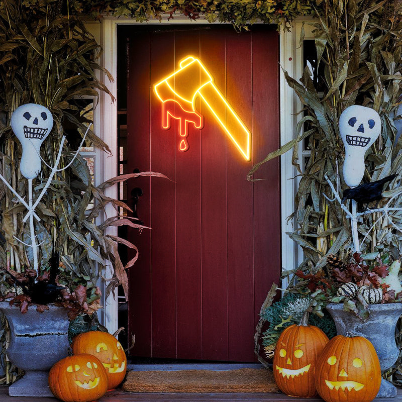 Bloody Ax Halloween Home Decor Neon Sign - ageneon