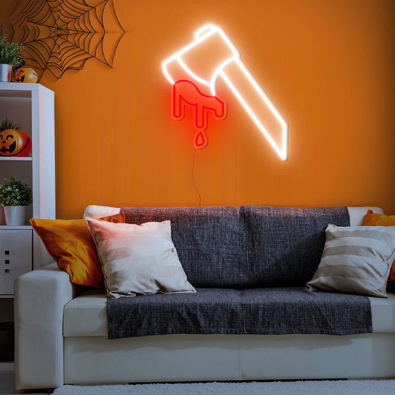 Bloody Ax Halloween Home Decor Neon Sign - ageneon