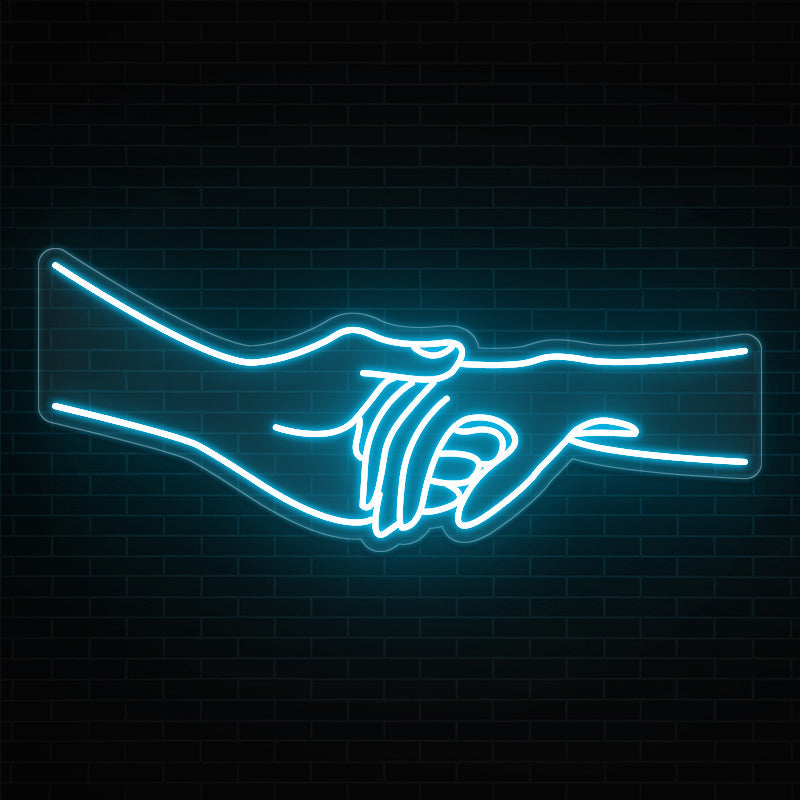 Holding Hands Neon Sign For Wedding - ageneon