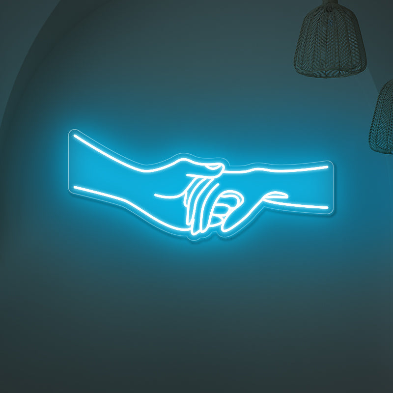 Holding Hands Neon Sign For Wedding - ageneon