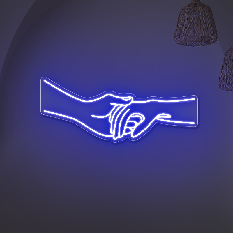 Holding Hands Neon Sign For Wedding - ageneon