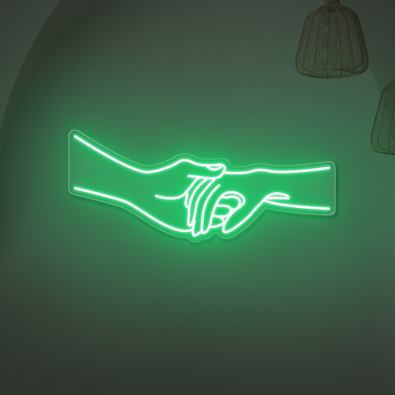 Holding Hands Neon Sign For Wedding - ageneon