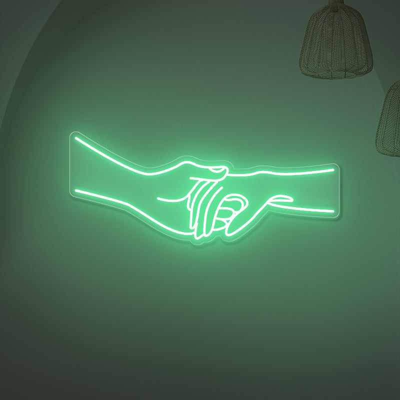 Holding Hands Neon Sign For Wedding - ageneon