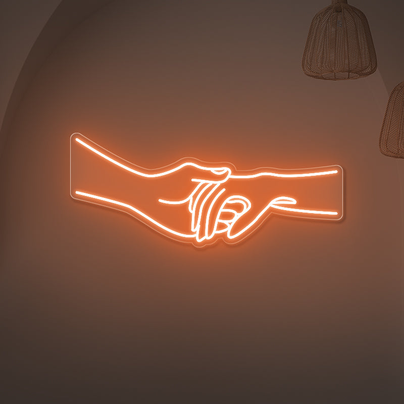 Holding Hands Neon Sign For Wedding - ageneon