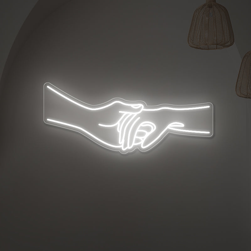 Holding Hands Neon Sign For Wedding - ageneon