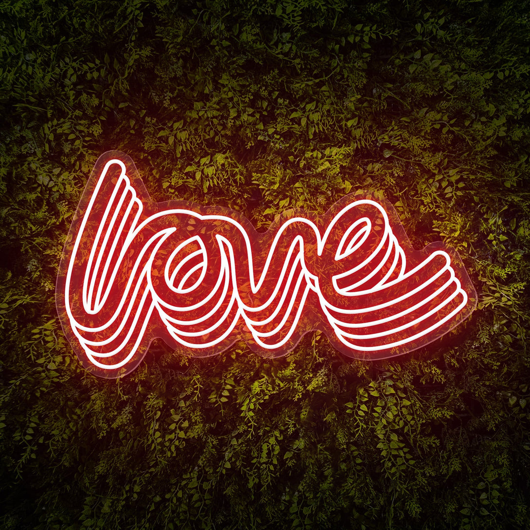 Polychrome "love" Word Neon Sign - ageneon