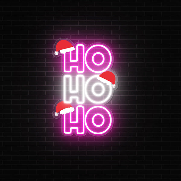 HO HO HO Christmas Neon Sign