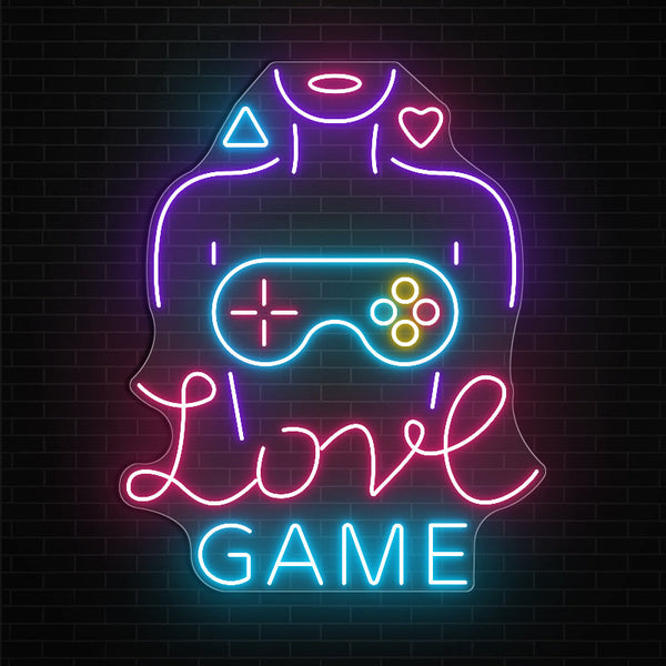 Love Game Neon Sign Art - ageneon