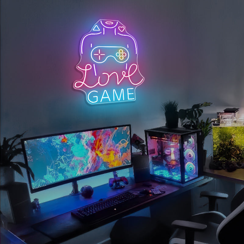 Love Game Neon Sign Art - ageneon