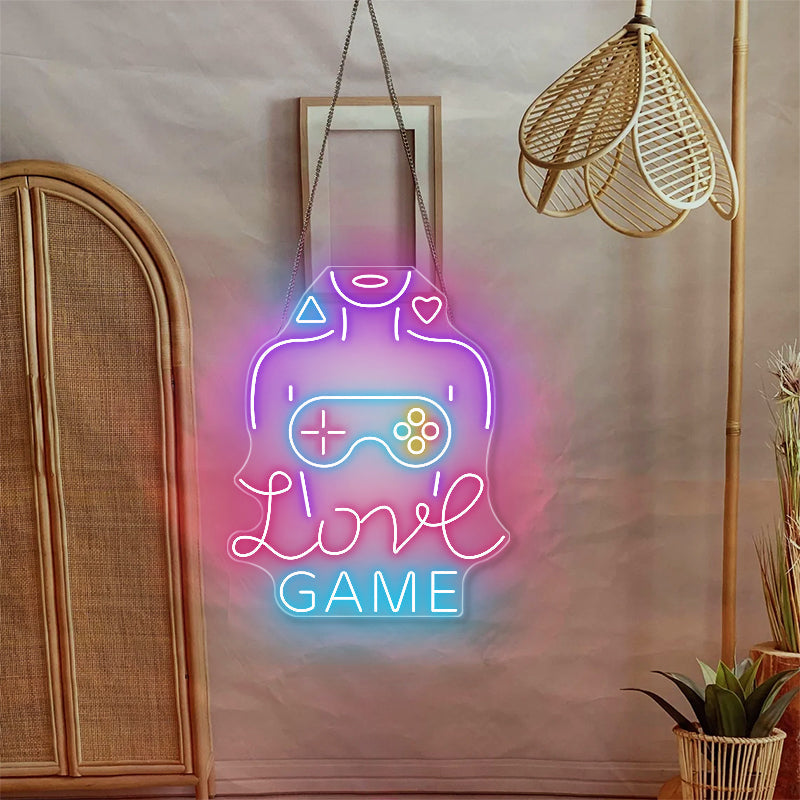 Love Game Neon Sign Art - ageneon