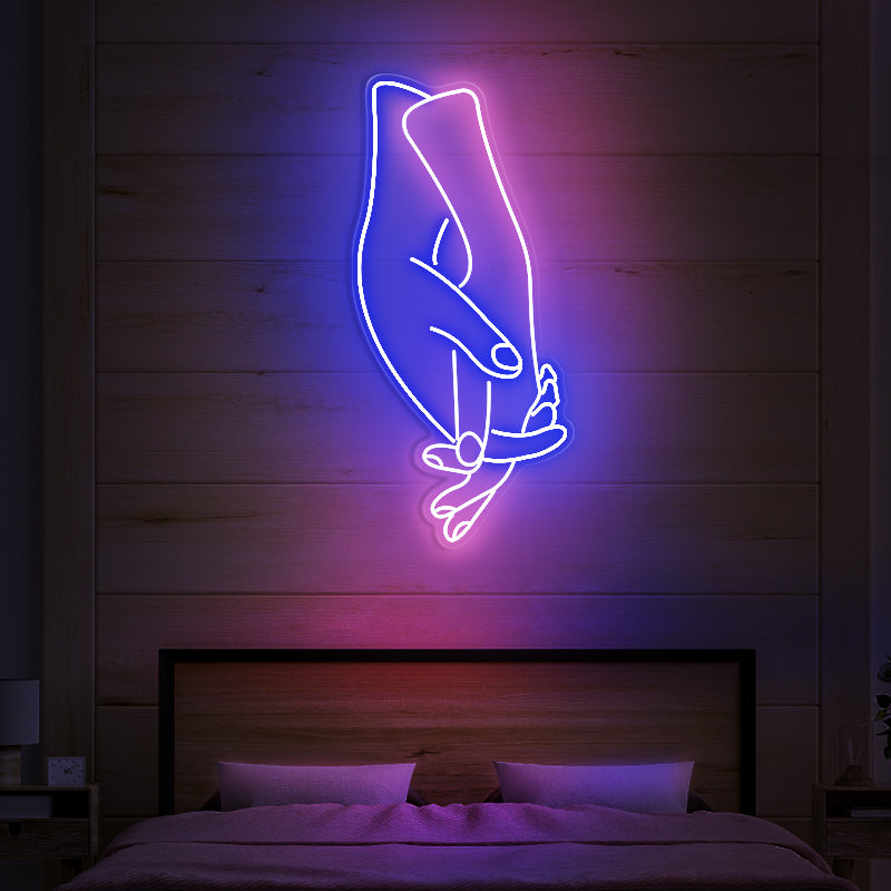 Lovers Holding Hands Neon Sign - ageneon