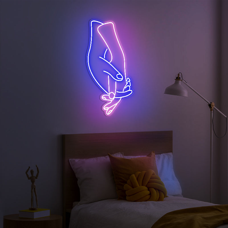 Lovers Holding Hands Neon Sign - ageneon