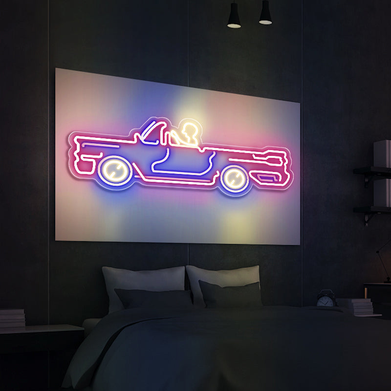 Men Driving Car Neon Sign For Garage - ageneon