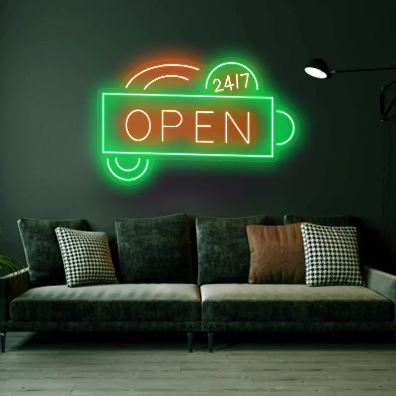 Open 24/7 Neon Open Signs For Stores - ageneon