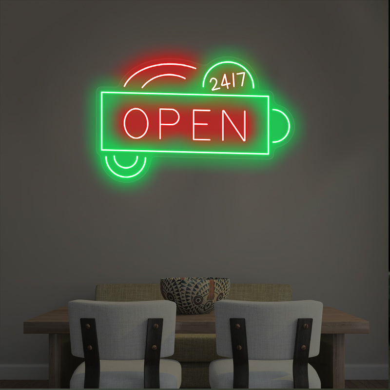 Open 24/7 Neon Open Signs For Stores - ageneon