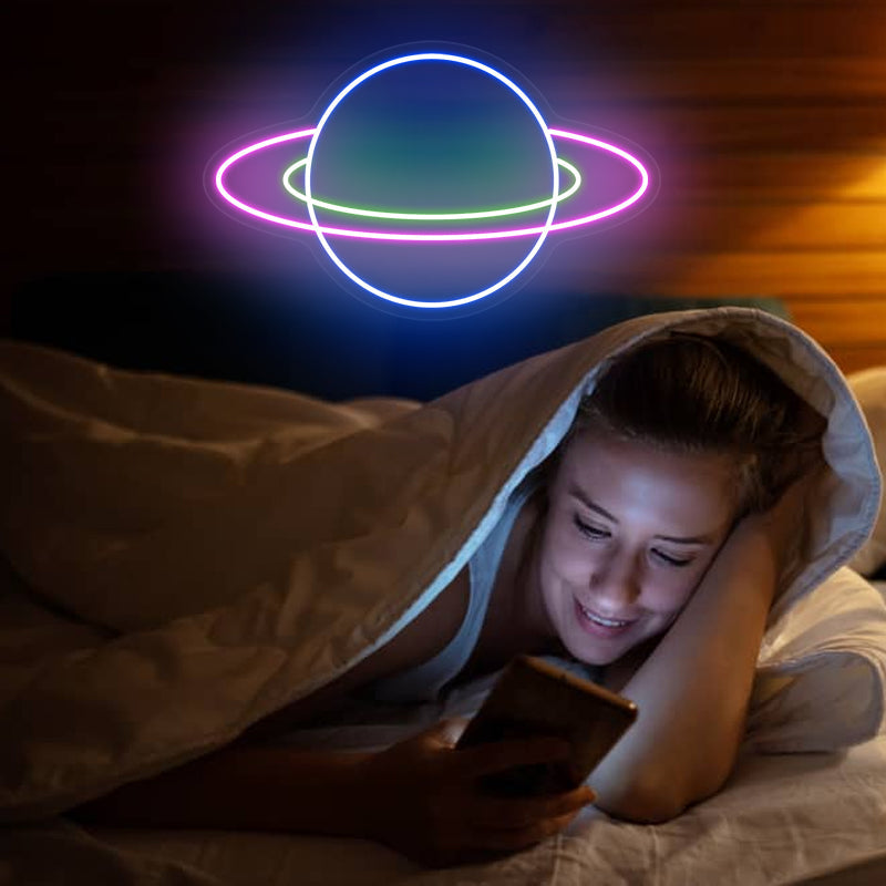 Planet Neon Sign For Bedroom - ageneon