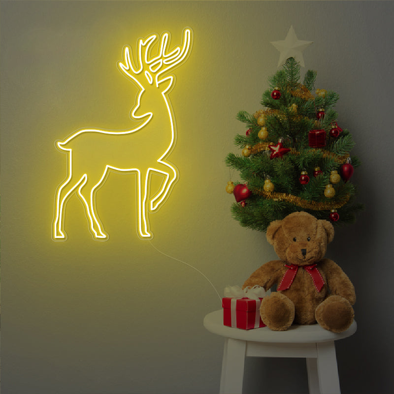 Reindeer Christmas Neon Sign For Home Decor - ageneon