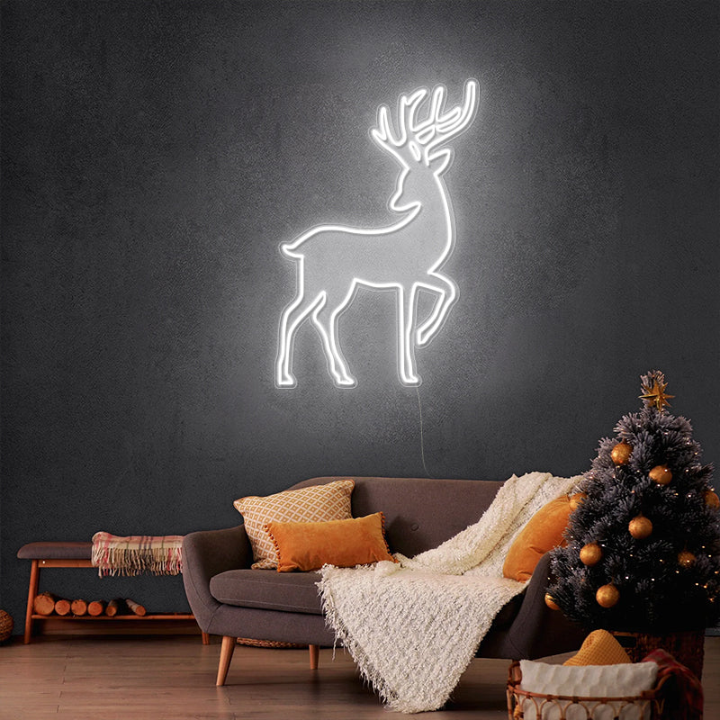 Reindeer Christmas Neon Sign For Home Decor - ageneon