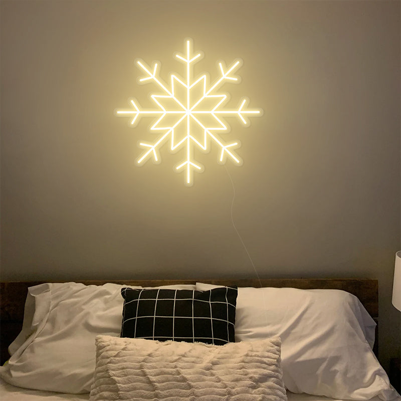 Snowflake Neon Sign For Winter Decor - ageneon