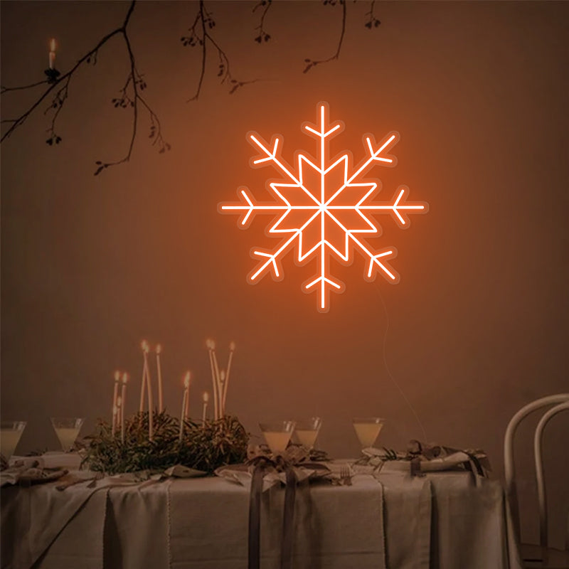 Snowflake Neon Sign For Winter Decor - ageneon