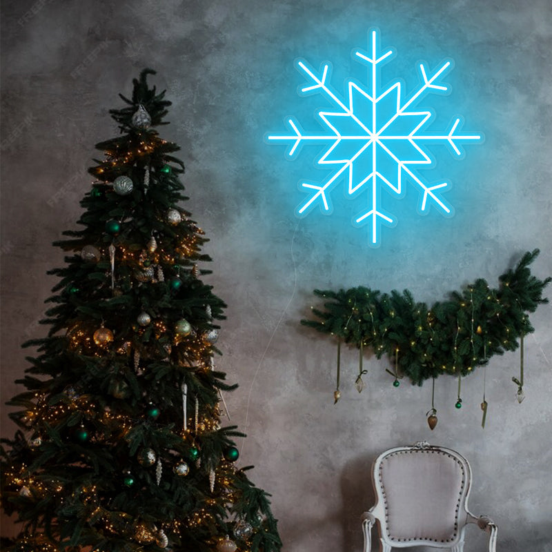 Snowflake Neon Sign For Winter Decor - ageneon