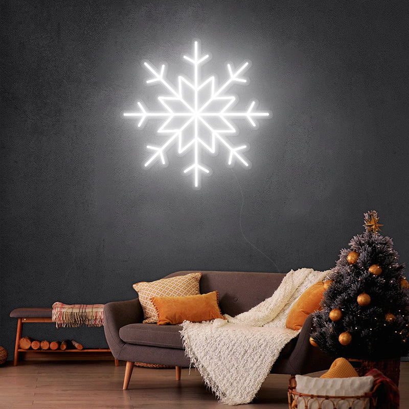 Snowflake Neon Sign For Winter Decor - ageneon