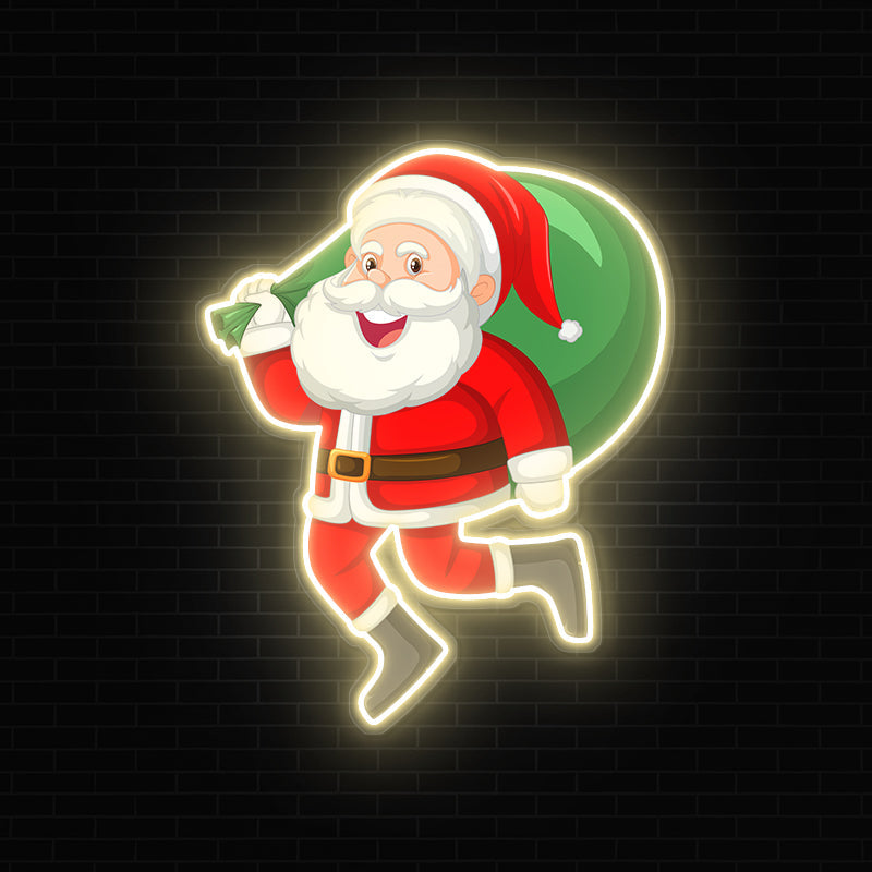 UV Printed Santa Neon Sign For Christmas - ageneon