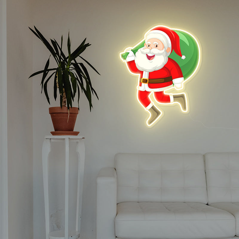 UV Printed Santa Neon Sign For Christmas - ageneon