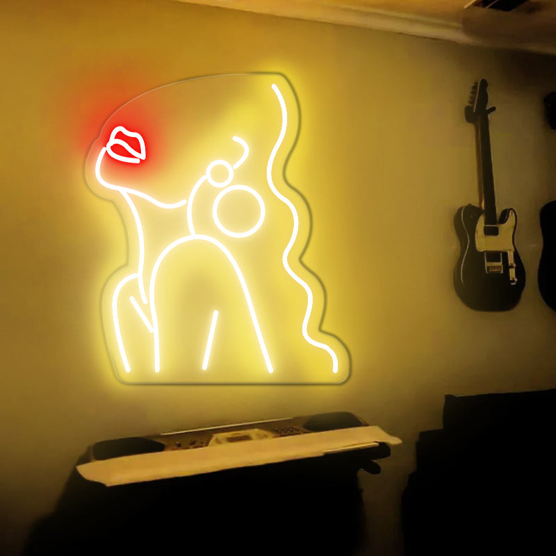 Women Shape Neon Sign For Bedroom - ageneon