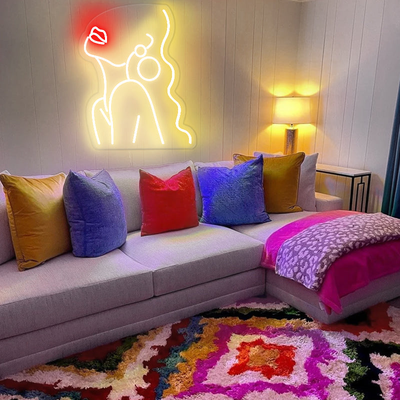 Women Shape Neon Sign For Bedroom - ageneon