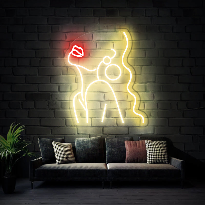 Women Shape Neon Sign For Bedroom - ageneon