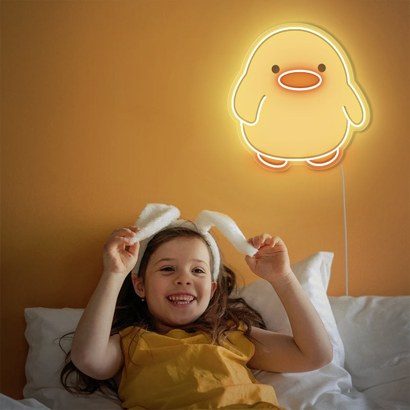 Yellow Duck Neon Sign Graffiti - ageneon