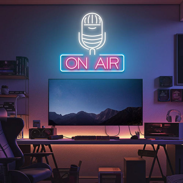 On Air Microphone LED Neon Sign