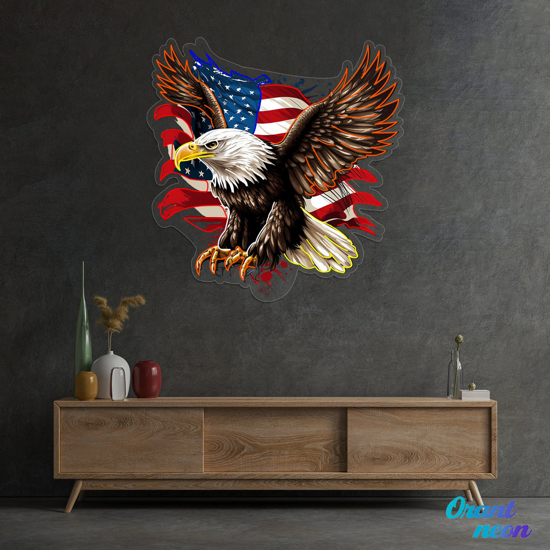 Patriotic Eagle - US Flag - ageneon